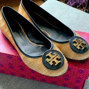 Tory Burch Straw Raffia Ballet Flats